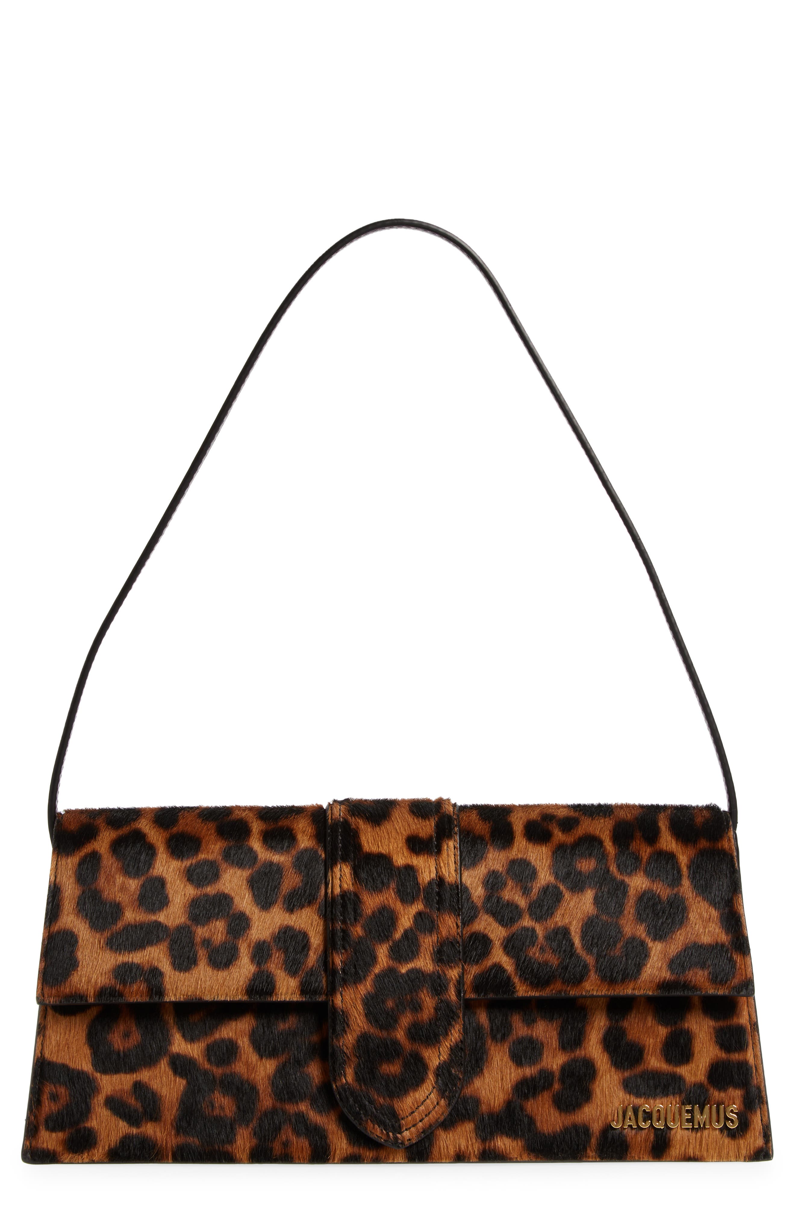 Jacquemus Long Le Bambino Genuine Calf Hair Shoulder Bag, Main, color, 