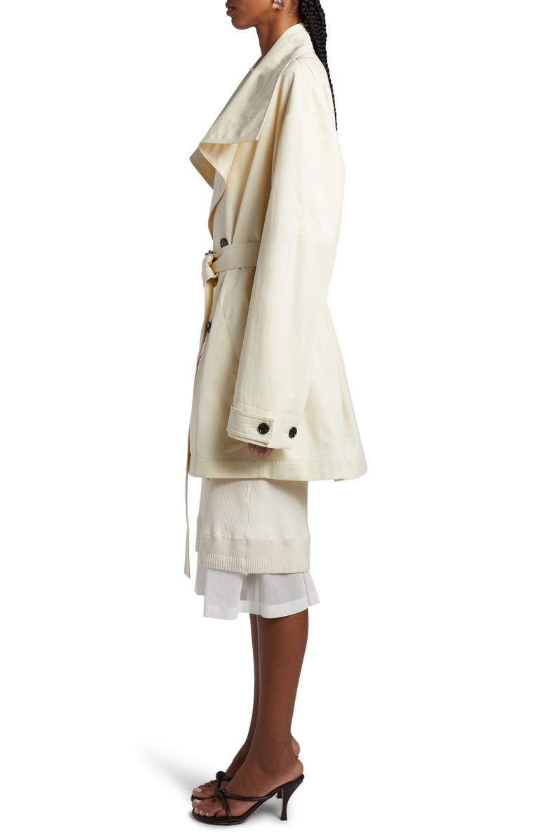 Bottega Veneta Double Breasted Cotton Twill Trench Coat, Alternate, color,