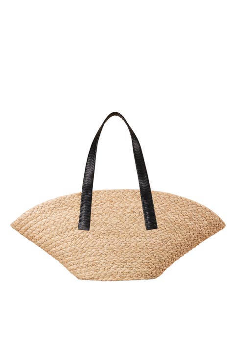 Large Raffia Taco Tote