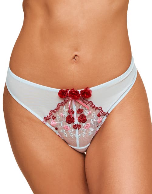 Shop Adore Me Levana Brazilian Panties In Floral Blue