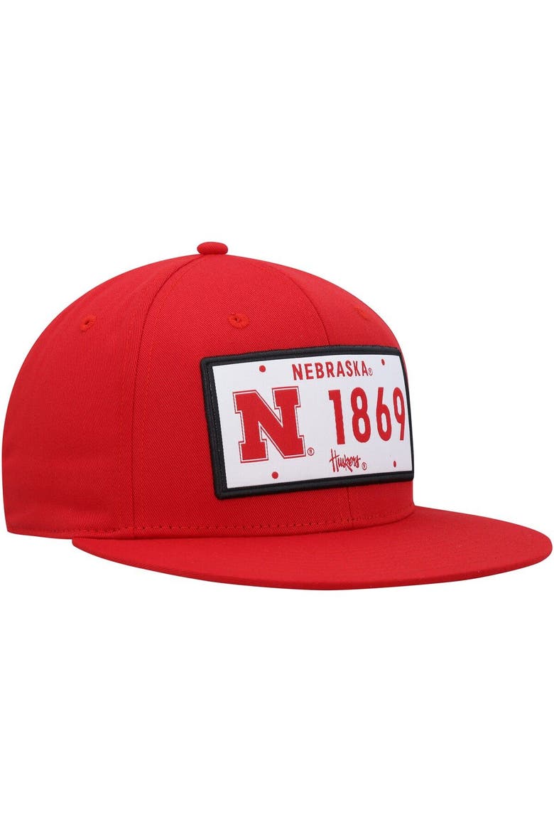 Men's adidas  Scarlet Nebraska Huskers Established Snapback Hat, Alternate, color, Scarlet