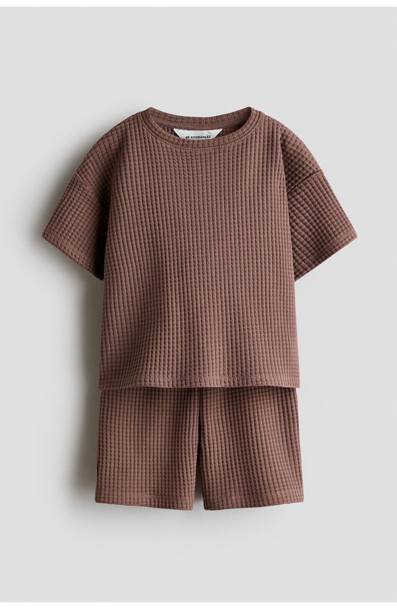 H&M 2-piece Waffled Jersey Set, Main, color, 