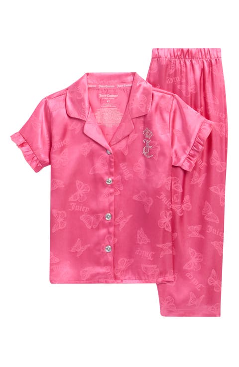 Kids' Butterfly Satin Short Sleeve Top & Pants Pajamas (Toddler)