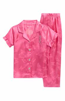 Juicy Couture Kids' Butterfly Satin Short Sleeve Top & Pants Pajamas
