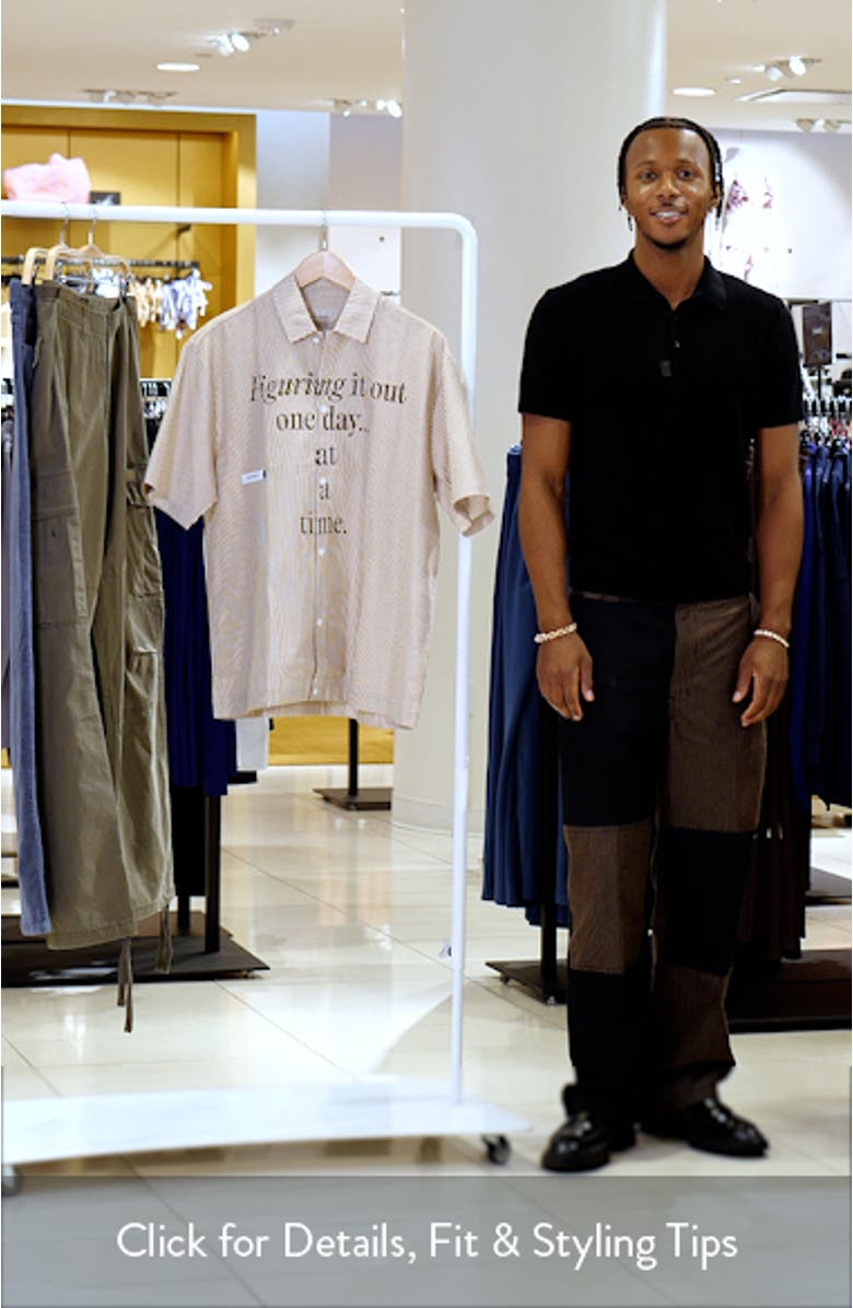 Reymon Stripe Short Sleeve Button-Up Shirt, sales video thumbnail