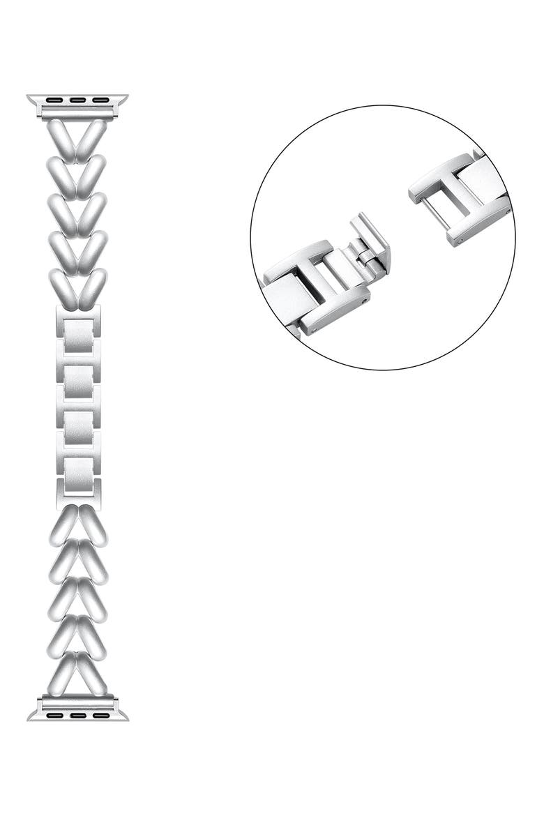 Caroline Bracelet Apple Watch® Watchband, Alternate, color, SILVER