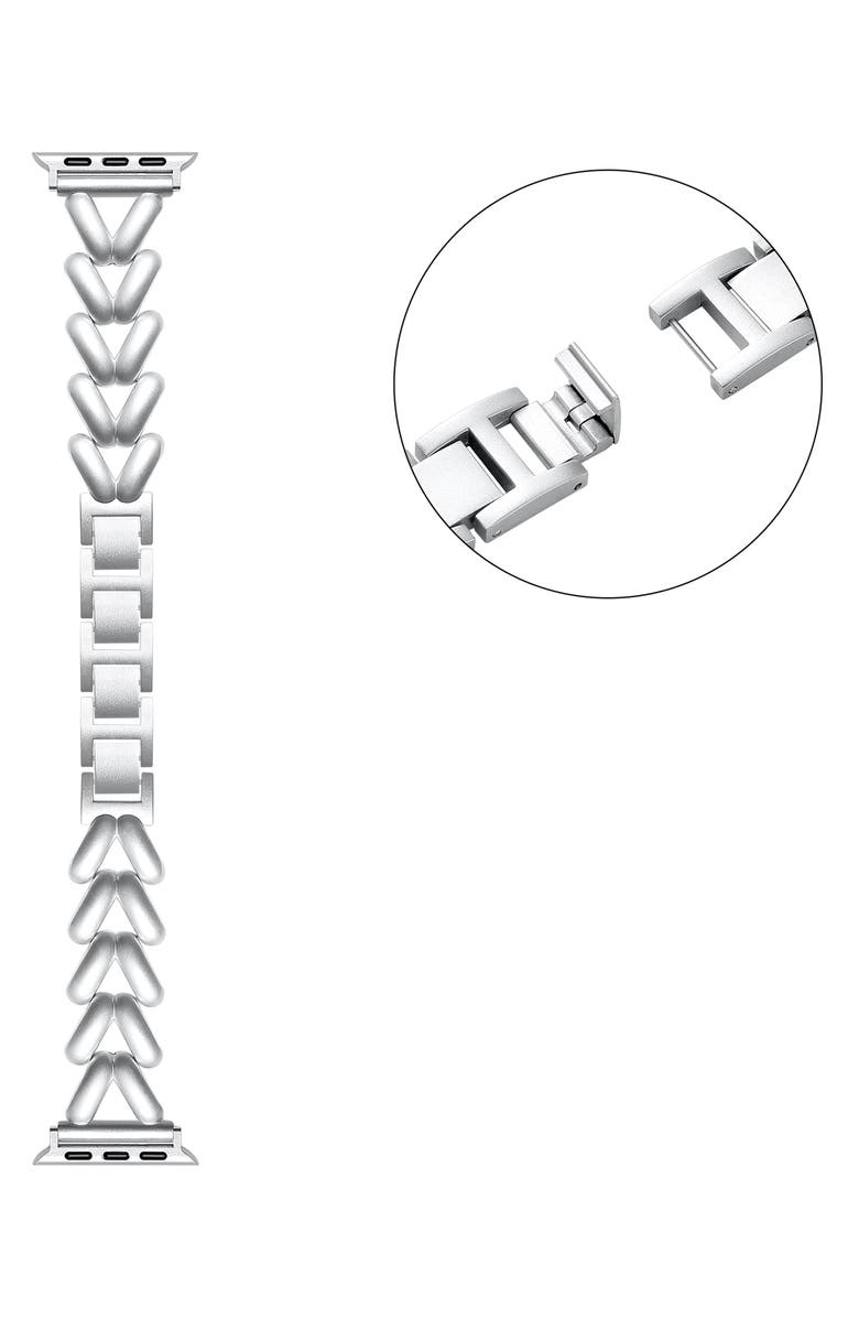 The Posh Tech Caroline Bracelet Apple Watch<sup>®</sup> Watchband, Alternate, color, Silver