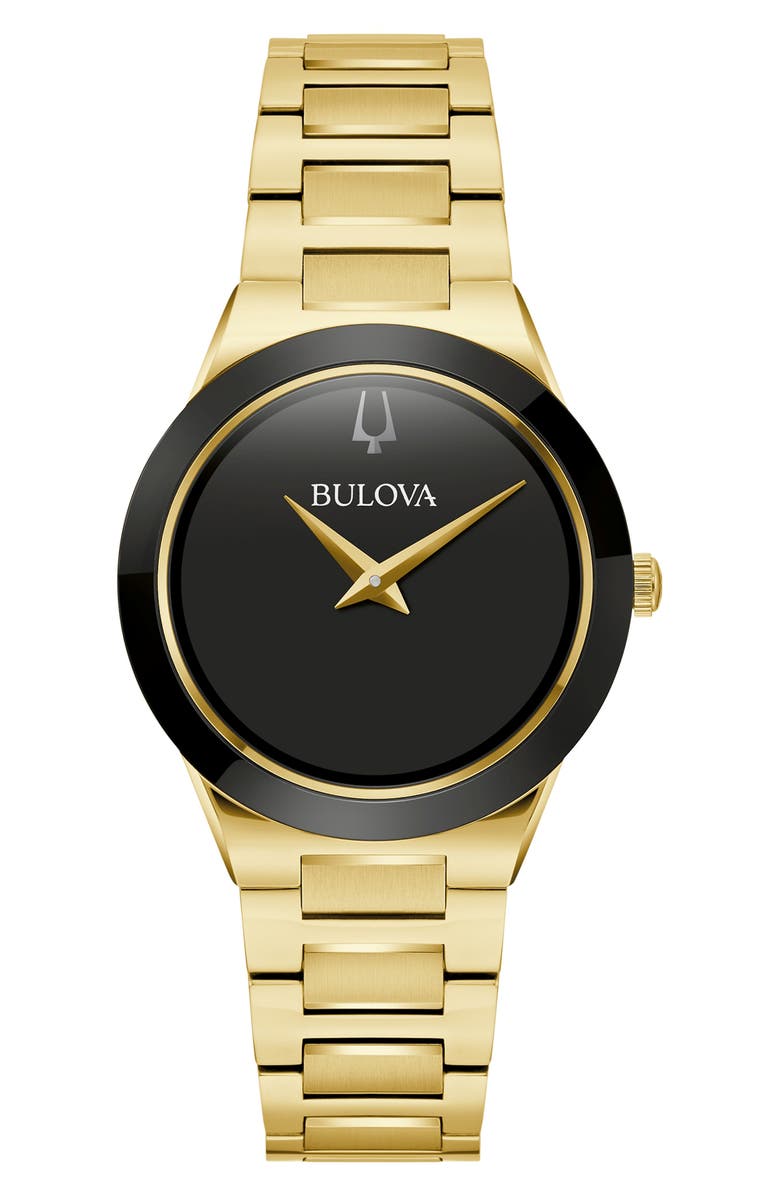 BULOVA Bracelet Watch, 32mm, Main, color, Gold/ Black