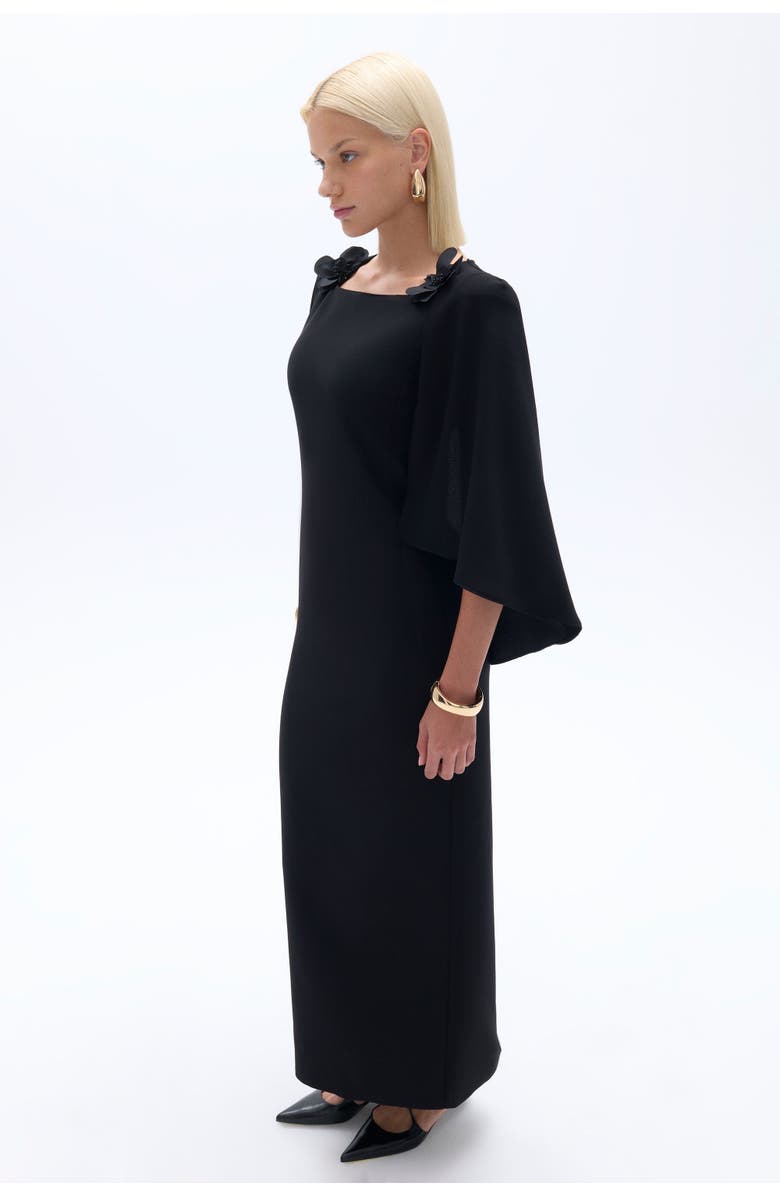 Nocturne Cape Sleeve Maxi Dress, Alternate, color, 