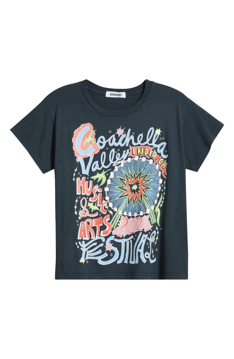 Daydreamer x Coachella Solo Ferris Wheel Cotton Graphic T-Shirt, Alternate, color, Vintage Black