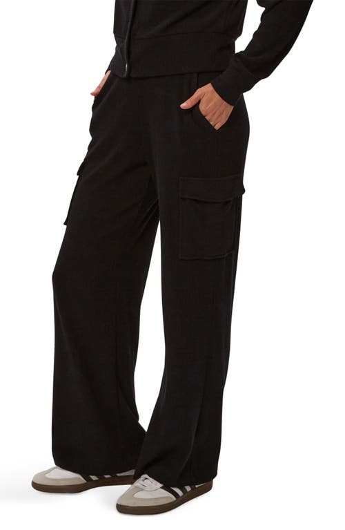 Michael Stars Avery Ribbed Cargo Pant In Black