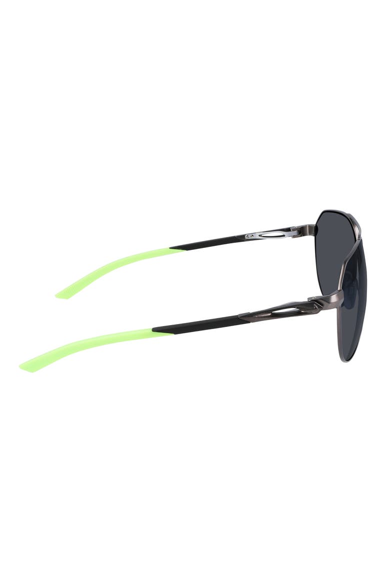 Nine 60mm Aviator Sunglasses, Alternate, color, SATIN GUNMETAL/ GREY SLVR