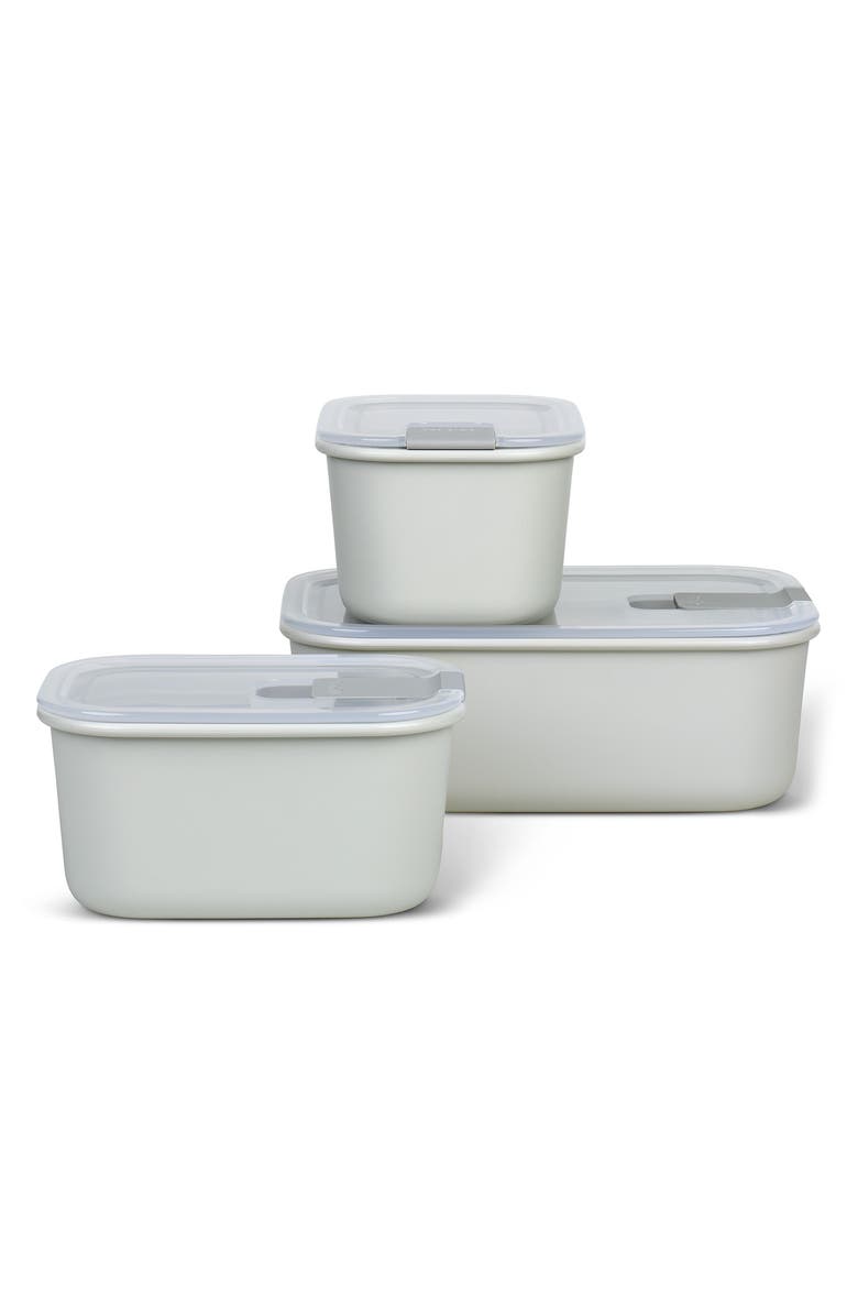 Mepal Easyclip 3-Piece Rectangular Lunch Box Set, Main, color, White