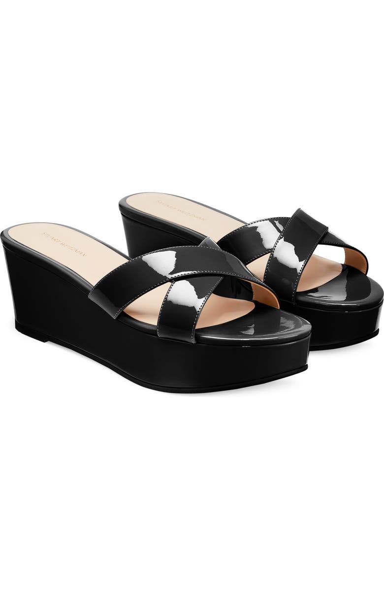 Stuart Weitzman Avenue 65 Flatform Wedge Slide Sandal, Main, color,