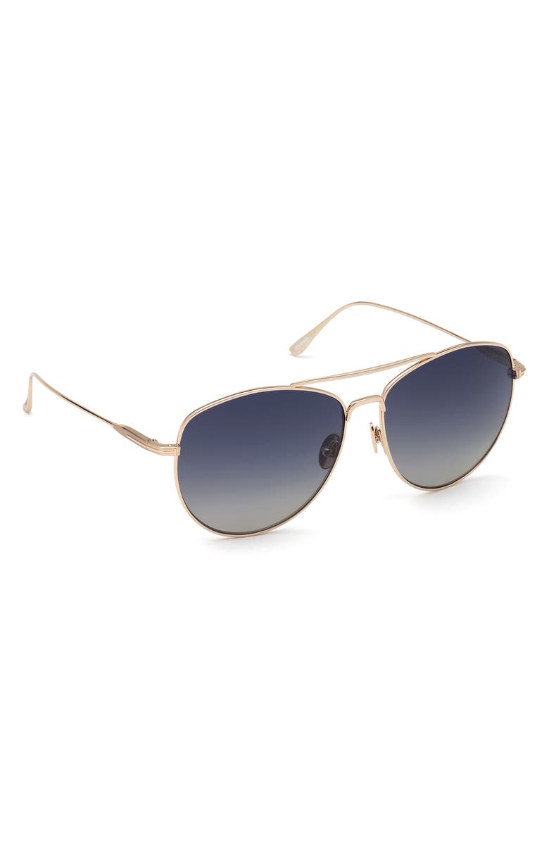TOM FORD Milla 59mm Gradient Aviator Sunglasses, Alternate, color,