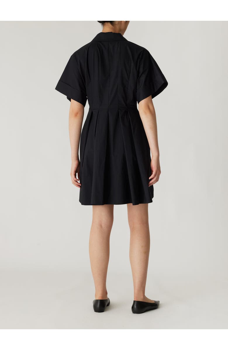 Rebecca Taylor Poplin Waisted Shirt Dress, Alternate, color, Black