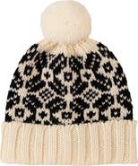 Faherty Evergreen Fair Isle Pom Beanie