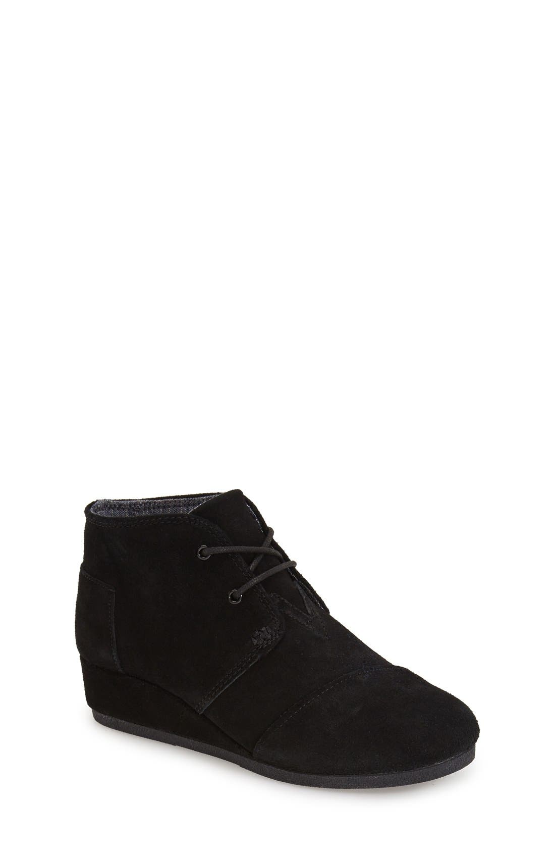 'Desert - Youth' Wedge Bootie, Main, color, BLACK SUEDE