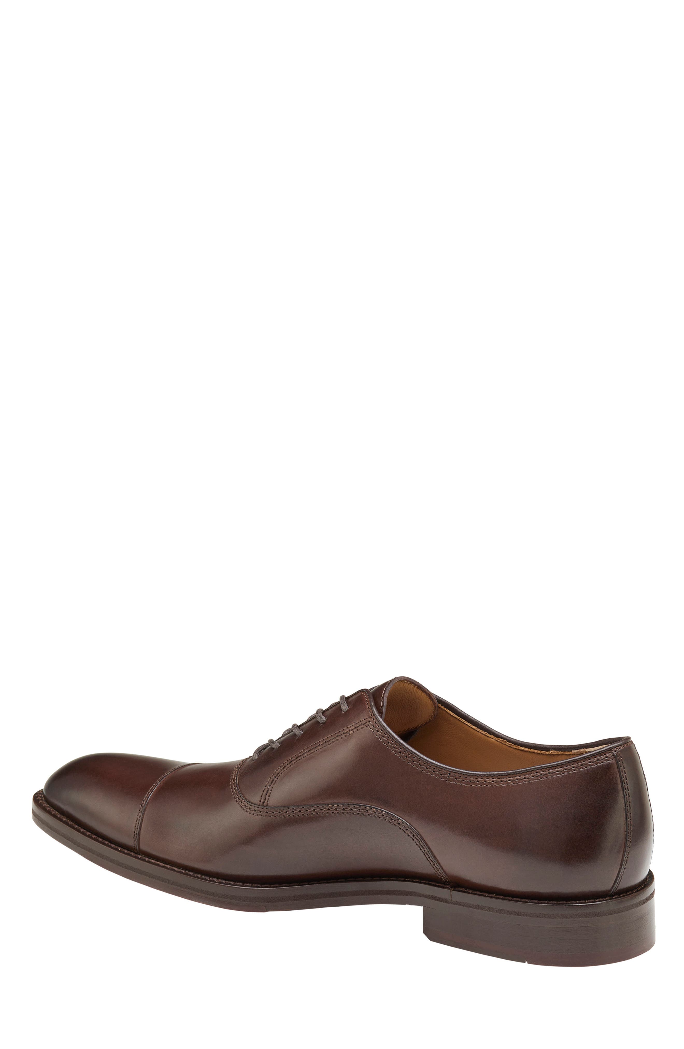 Johnston & Murphy Meade Cap Toe Oxford, Alternate, color, Mahogany Italian Calfskin