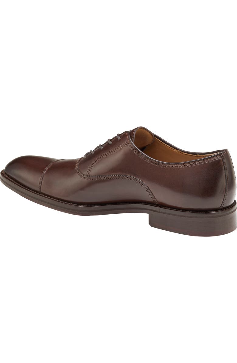 Johnston & Murphy Meade Cap Toe Oxford, Alternate, color, Mahogany Italian Calfskin