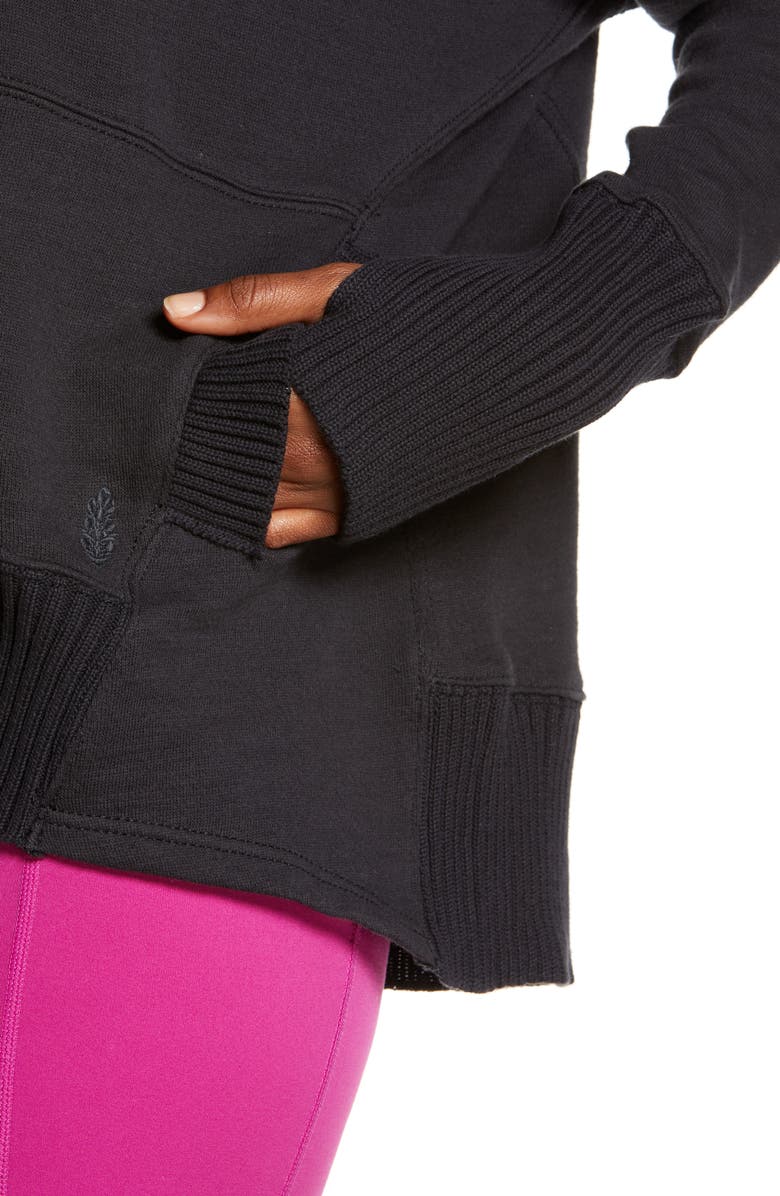 Free People FP Movement Solid Honey Dove Hoodie, Alternate, color, 