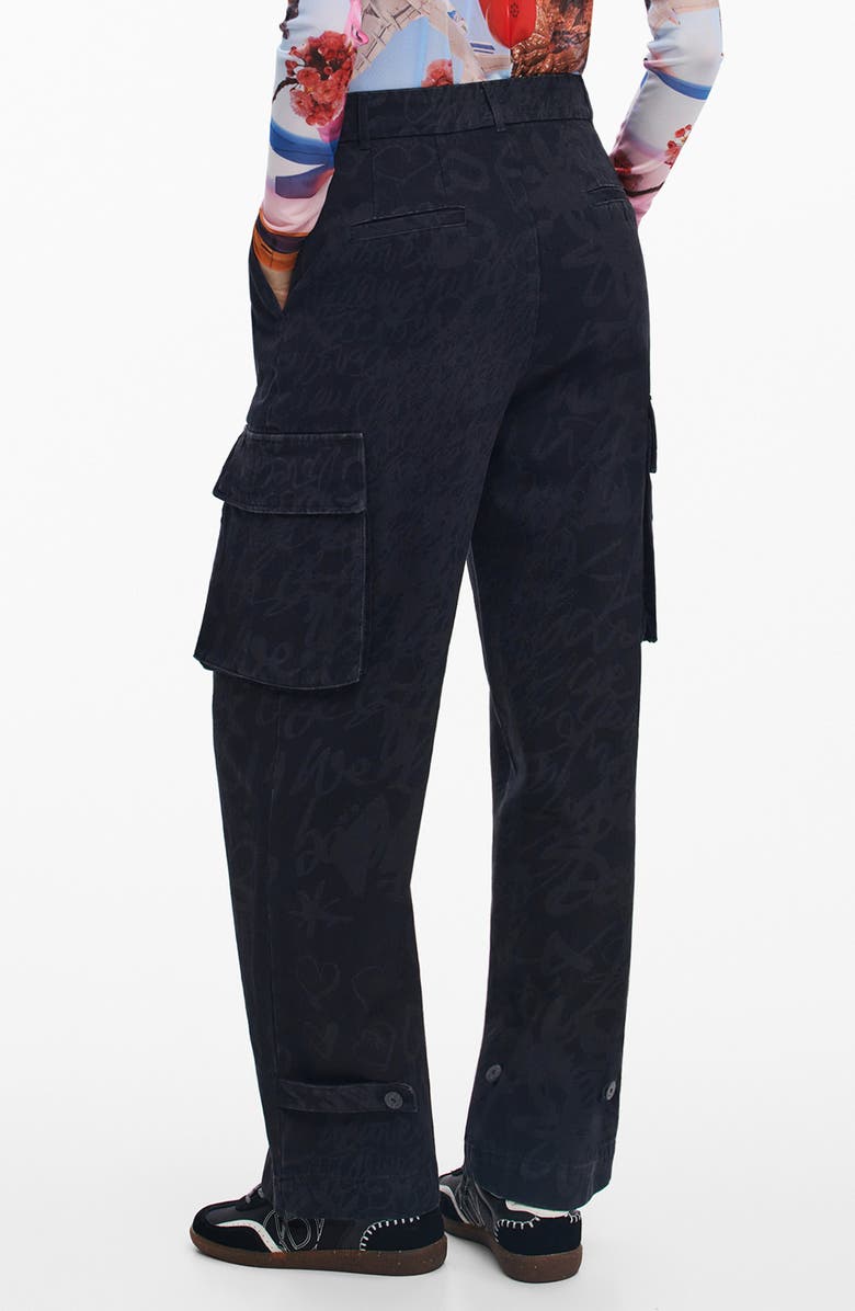 Desigual Lacroix Cargo Pants, Alternate, color, Black