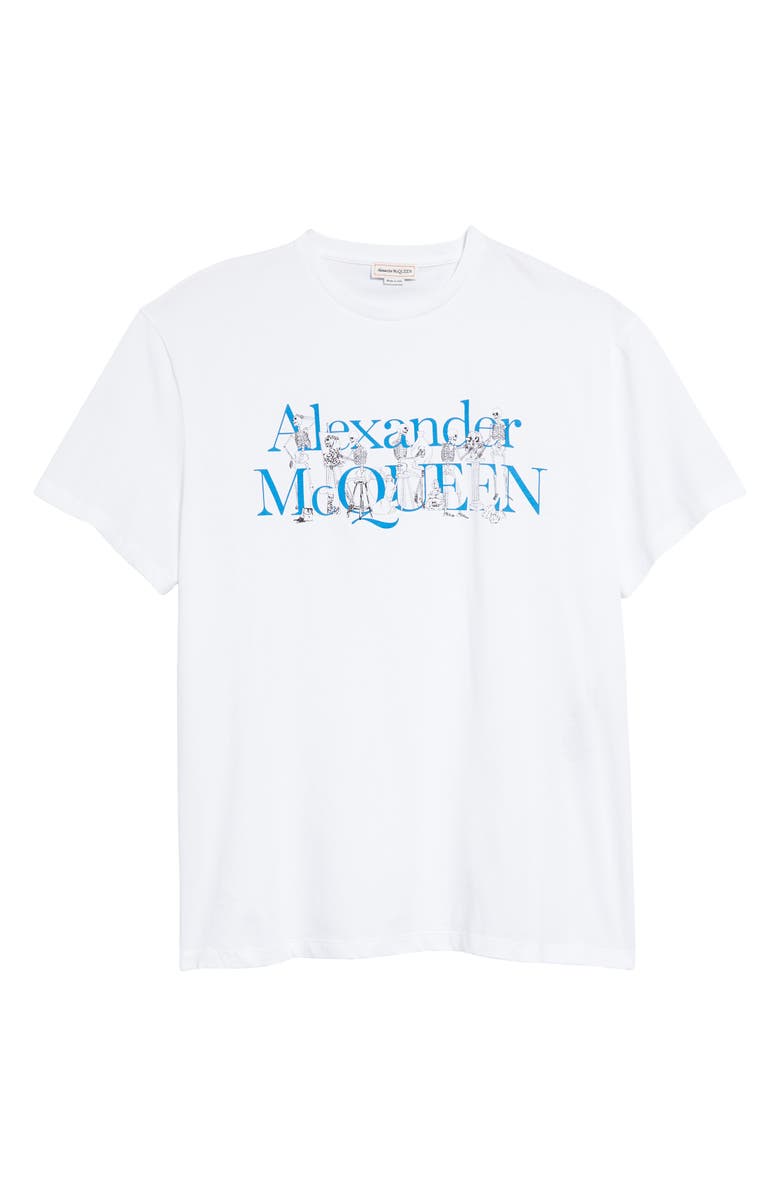 McQueen Skeleton Band Graphic Tee, Alternate, color,