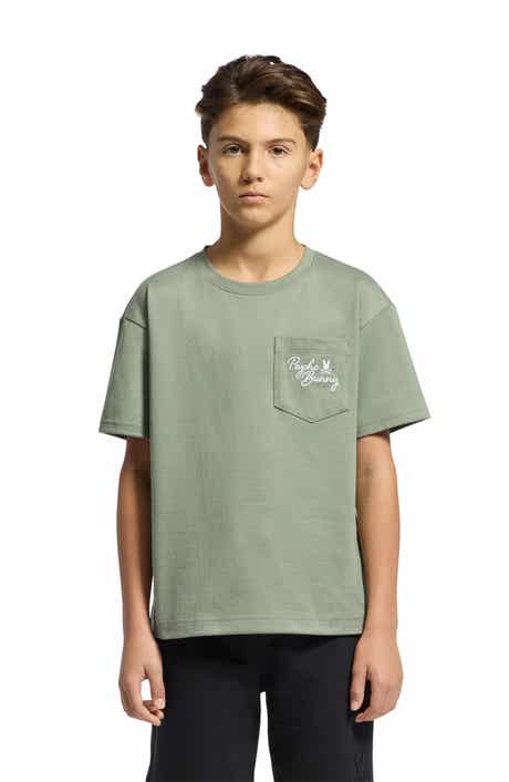 Psycho Bunny Kids' Embroidered Pima Cotton Pocket T-Shirt