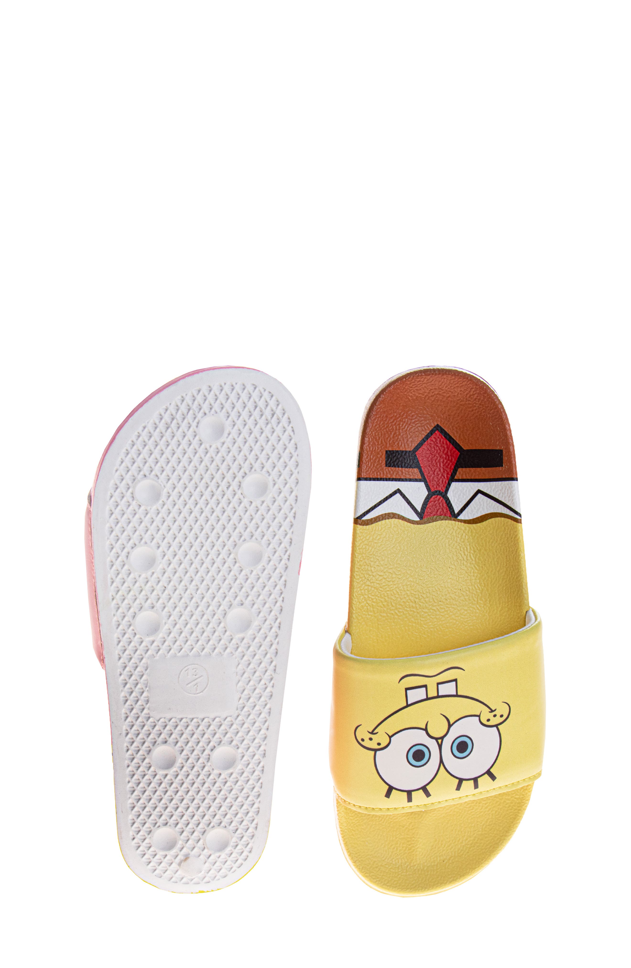 JOSMO x Nickelodeon<sup>™</sup> Kids' SpongeBob SquarePants & Patrick Mismatch Slide Sandal, Alternate, color, 