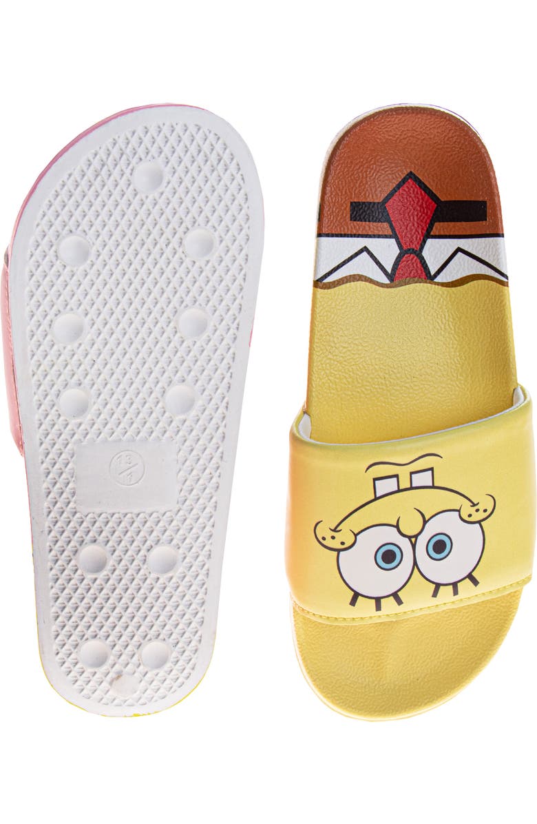 JOSMO x Nickelodeon<sup>™</sup> Kids' SpongeBob SquarePants & Patrick Mismatch Slide Sandal, Alternate, color,