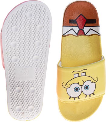 x Nickelodeon<sup>™</sup> Kids' SpongeBob SquarePants & Patrick Mismatch Slide Sandal