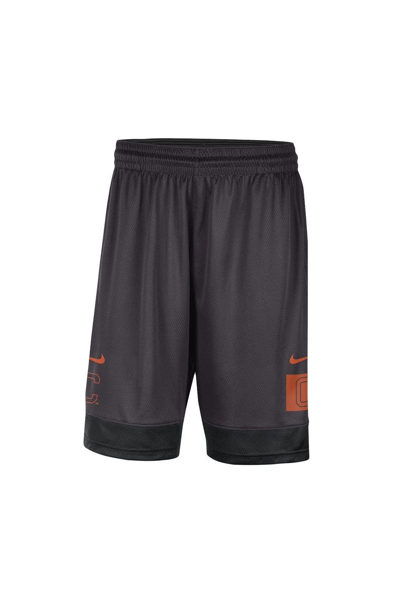 Nike Men's Nike Charcoal Clemson Tigers Performance Fast Break Shorts, Alternate, color, Charcoal