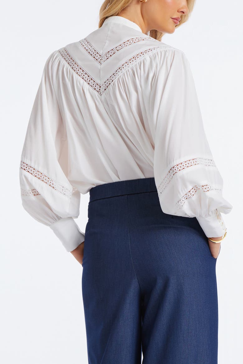 Wesley Blouse, Alternate, color, White