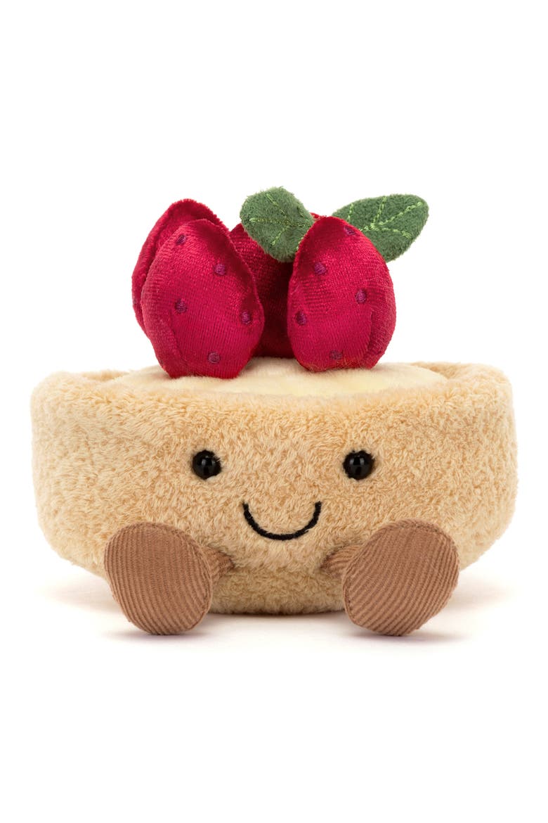 Amuseables Fleurette Tarte Aux Fraises 4.5-Inch Plushie, Main, color, BEIGE MULTI