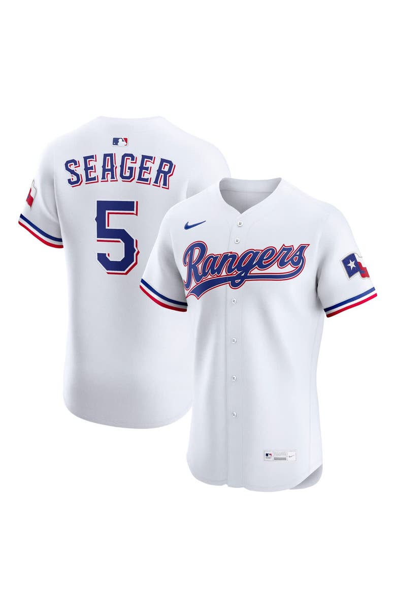 Nike Men's Nike Corey Seager White Texas Rangers Home Elite Jersey, Main, color, 