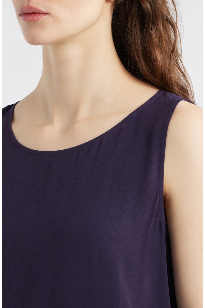 Sleeveless Silk Tunic Top, Alternate, color, AUBERGINE