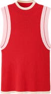 MANGO Contrast Detail Sleeveless Sweater