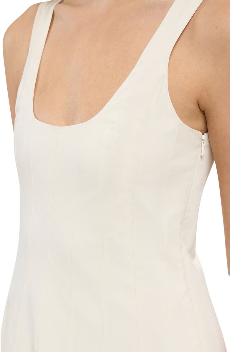 Another Tomorrow Tank Flare Dress, Alternate, color, Off White