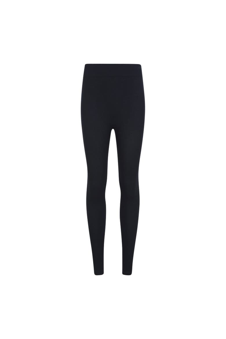 Carmel Ribbed Seamless Thermal Bottoms, Main, color, Black
