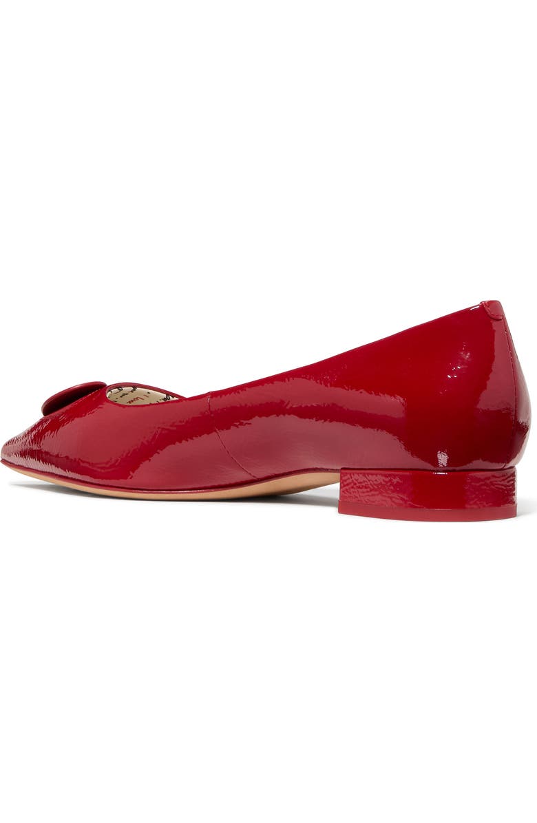 Kate Spade New York lover crinkle patent leather low pump, Alternate, color, Dark Scarlet