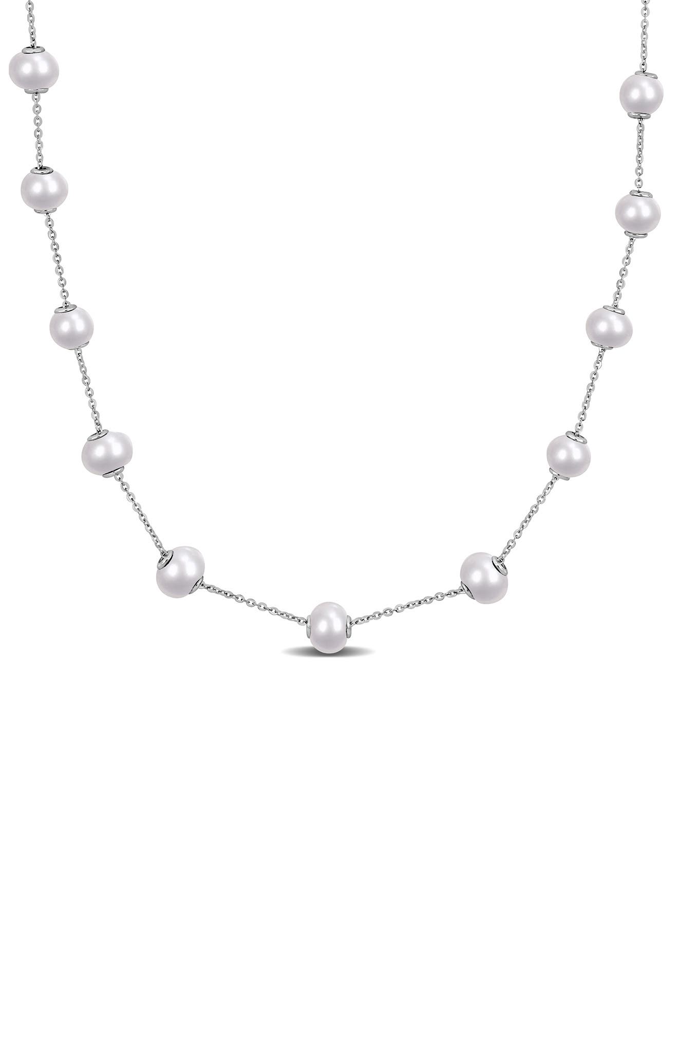 Freshwater Cultured Pearl Station Necklace