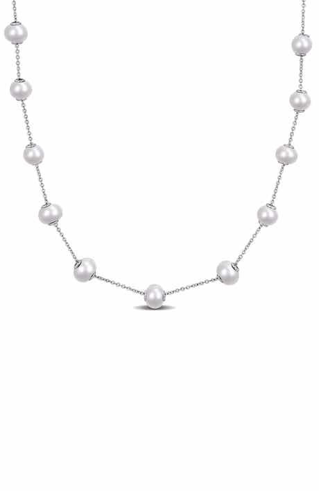 Freshwater Cultured Pearl Station Necklace