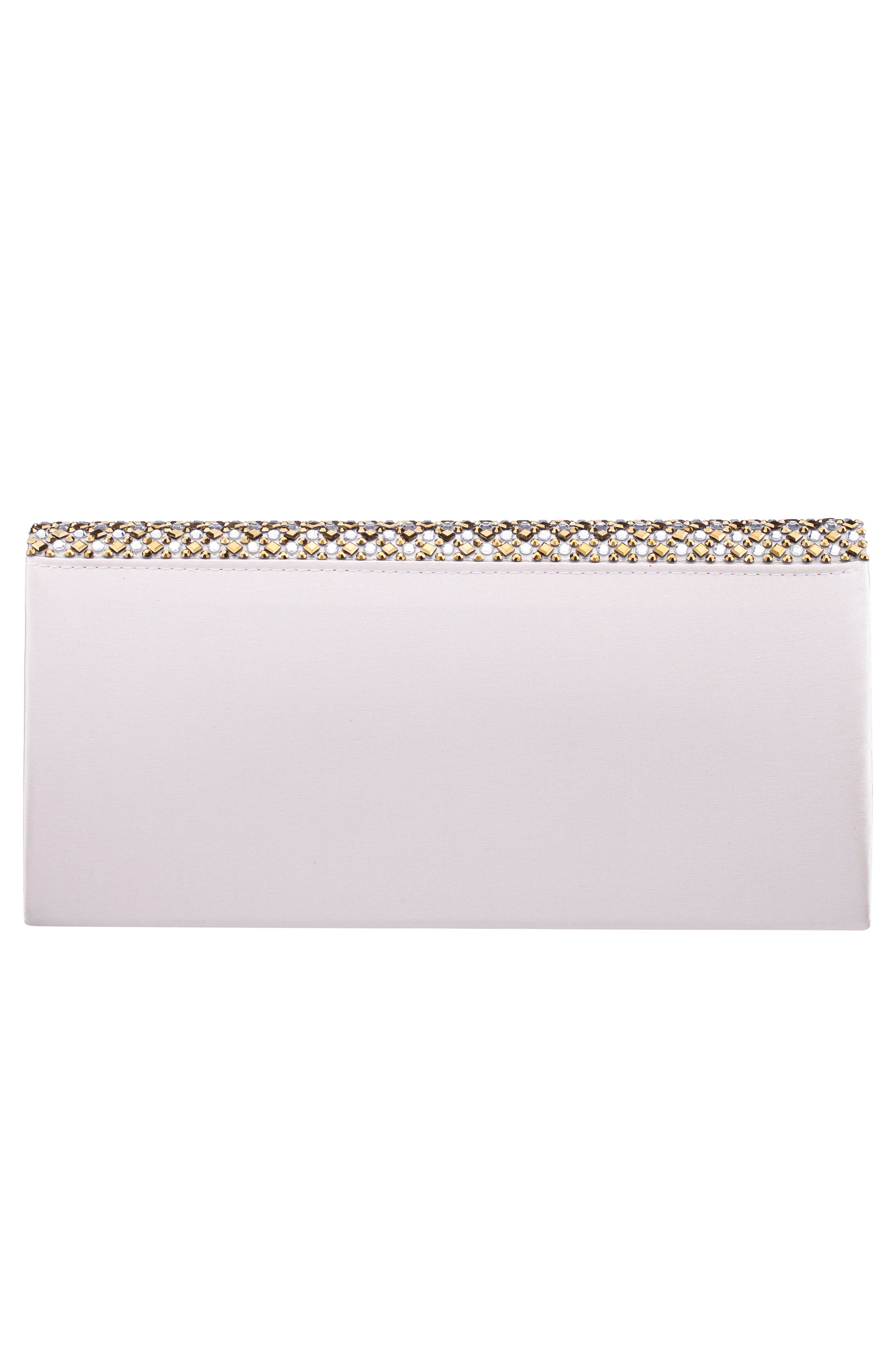 Nina Deva Crystal Clutch, Alternate, color, Ivory Multi
