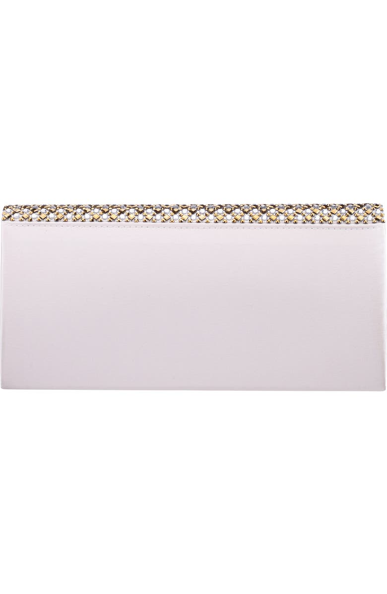 Nina Deva Crystal Clutch, Alternate, color, Ivory Multi