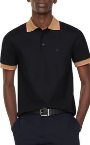 Burberry Logo Collar Cotton Polo Shirt