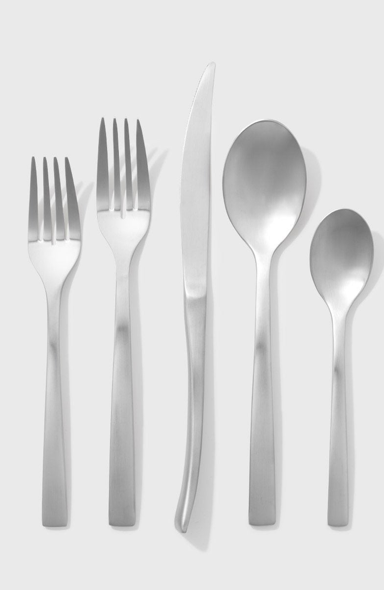 PUBLIC GOODS Stainless Steel Forged Flatware Set, Main, color, Stainless Steel
