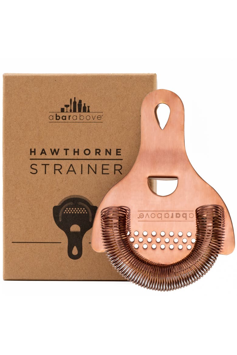 Antique Copper Hawthorne Cocktail Strainer, Alternate, color, Antique Copper