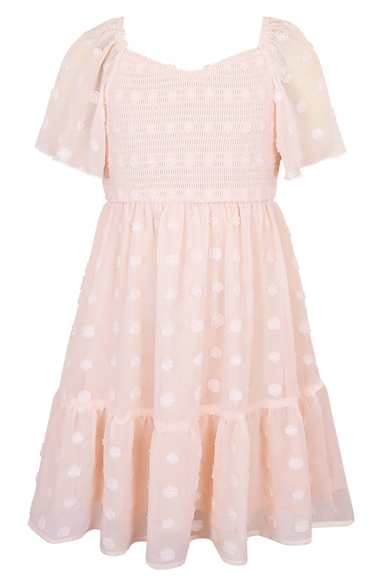 Zunie Kids' Embellished Babydoll Dress, Main, color, Blush