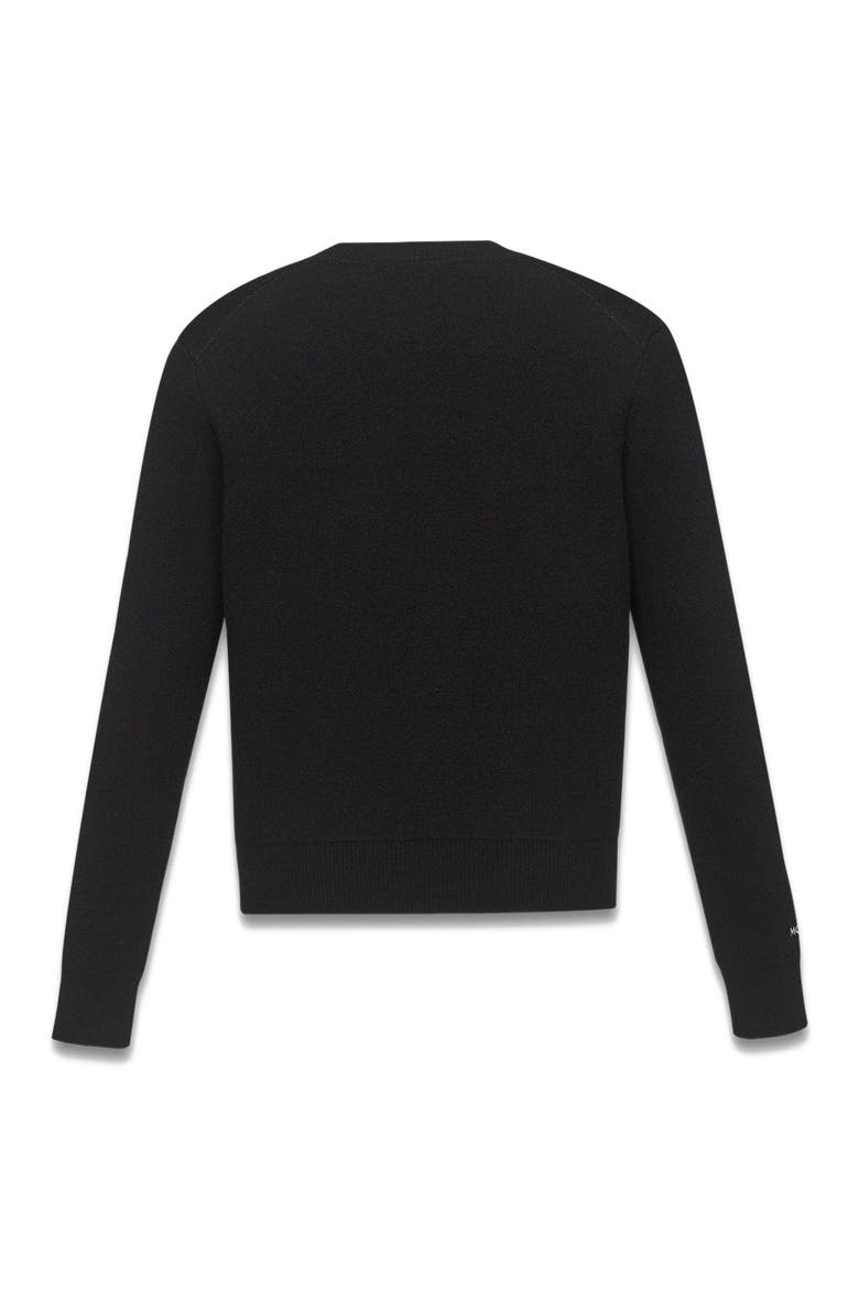 Rabot Sweater in Wool Jacquard, Alternate, color, Black