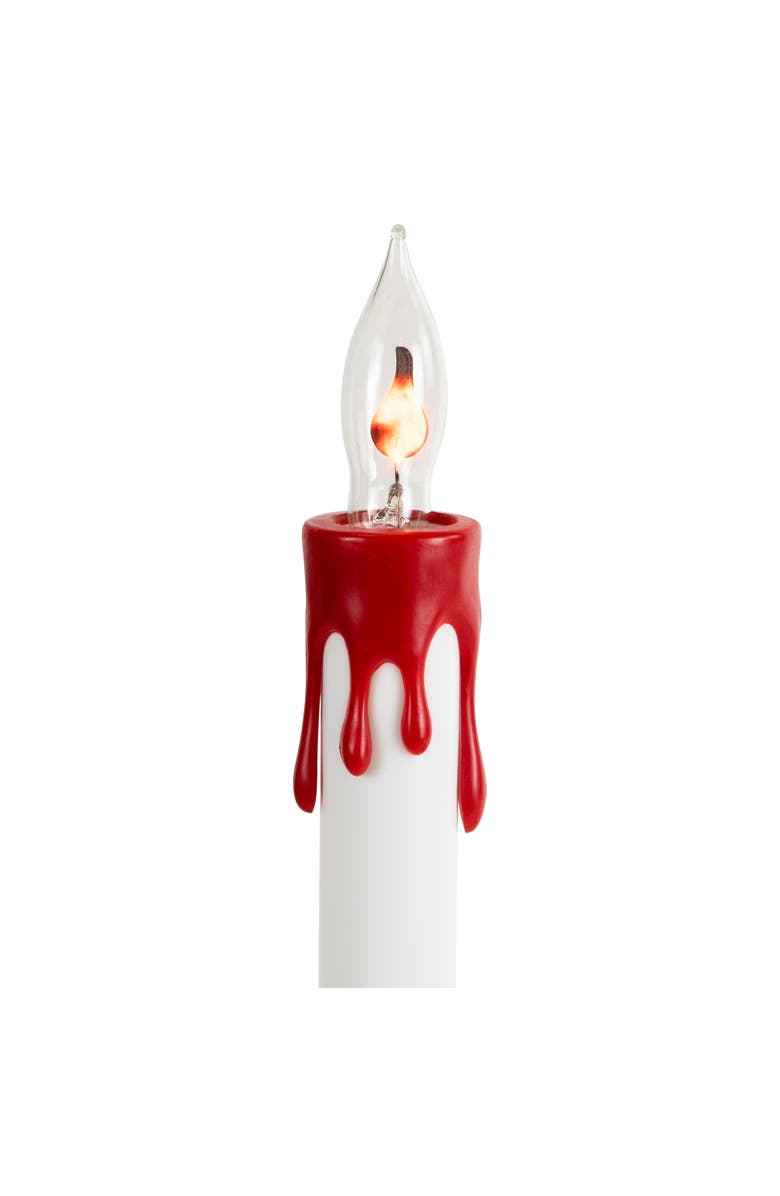 Northlight Lighted Flickering Candle Halloween Outdoor Pathway Markers - 15.25" - Set of 5, Alternate, color, White